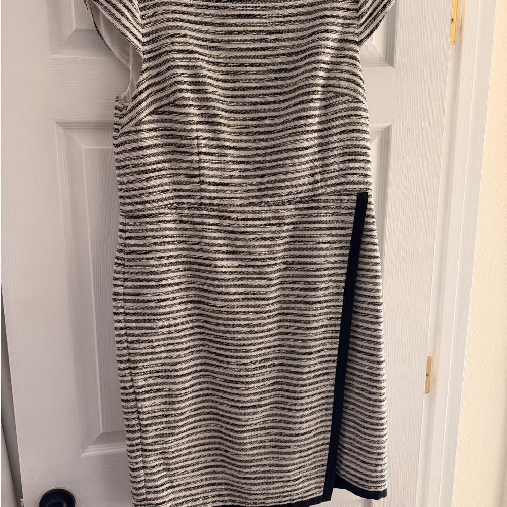 Ann Taylor Black and White Asymmetrical Dress